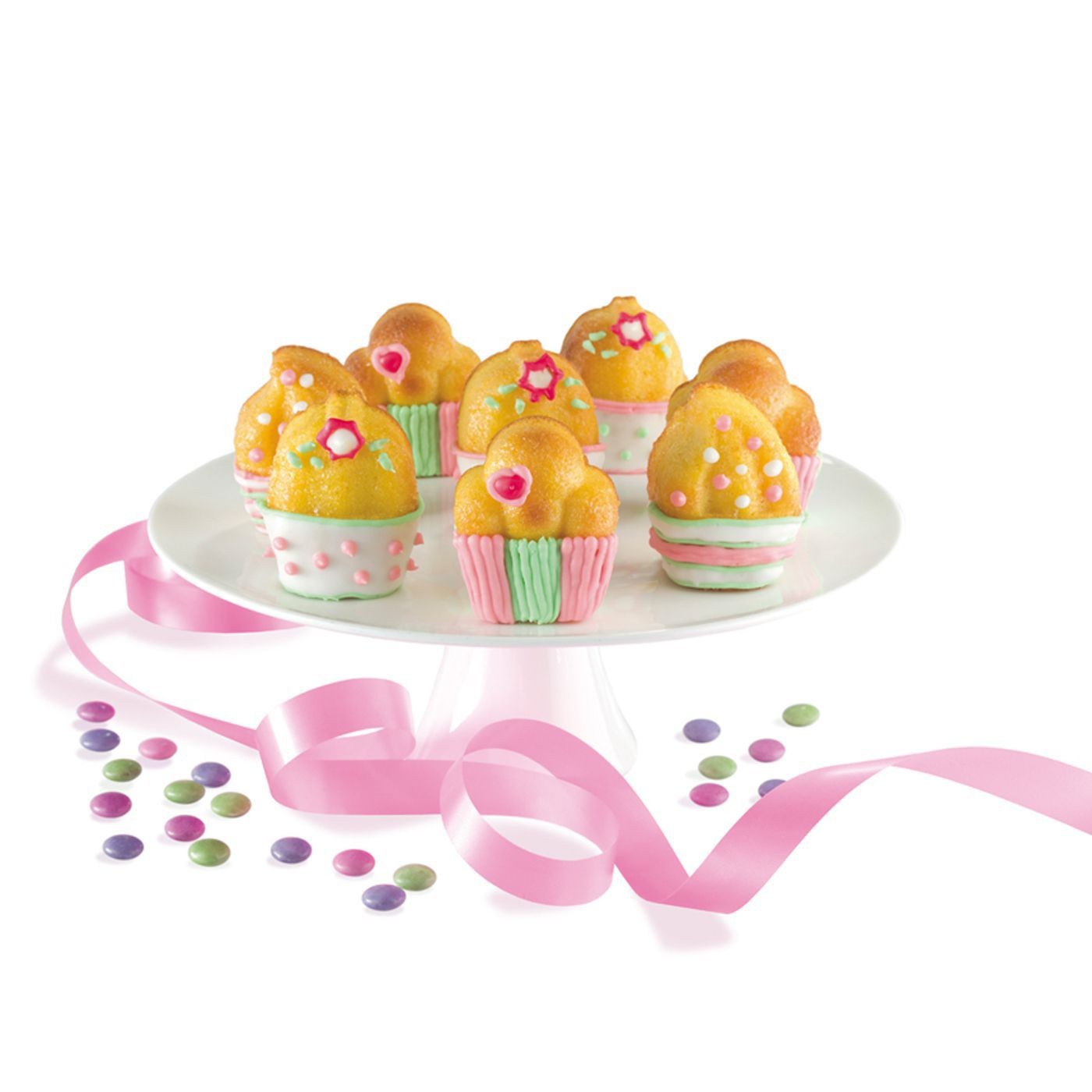 Stampo multiporzione con tre diversi soggetti, happy birthday 8 porzioni