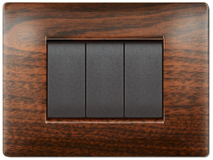 placca life q modello living legno scuro 3 posti cod:ferx.97522