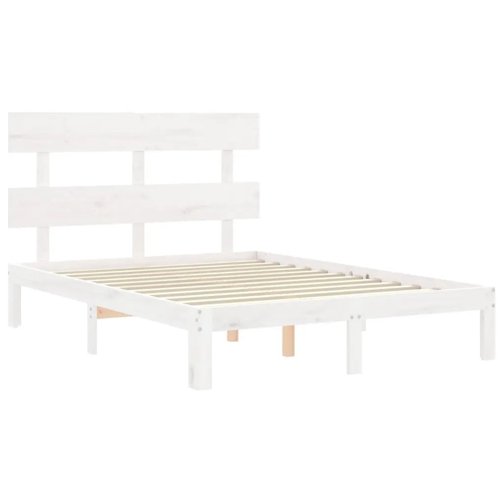 Giroletto senza Materasso Bianco 120x200 cm Legno Massello Pino 3193527