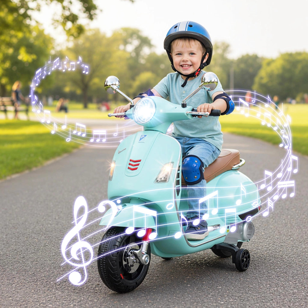 Bici elettrica bambini 12V vespa scooter 3-6 anni rotelle guida auto, Bici giocattolo motore batteria kart atv ragazza allenamento bambino Verde
