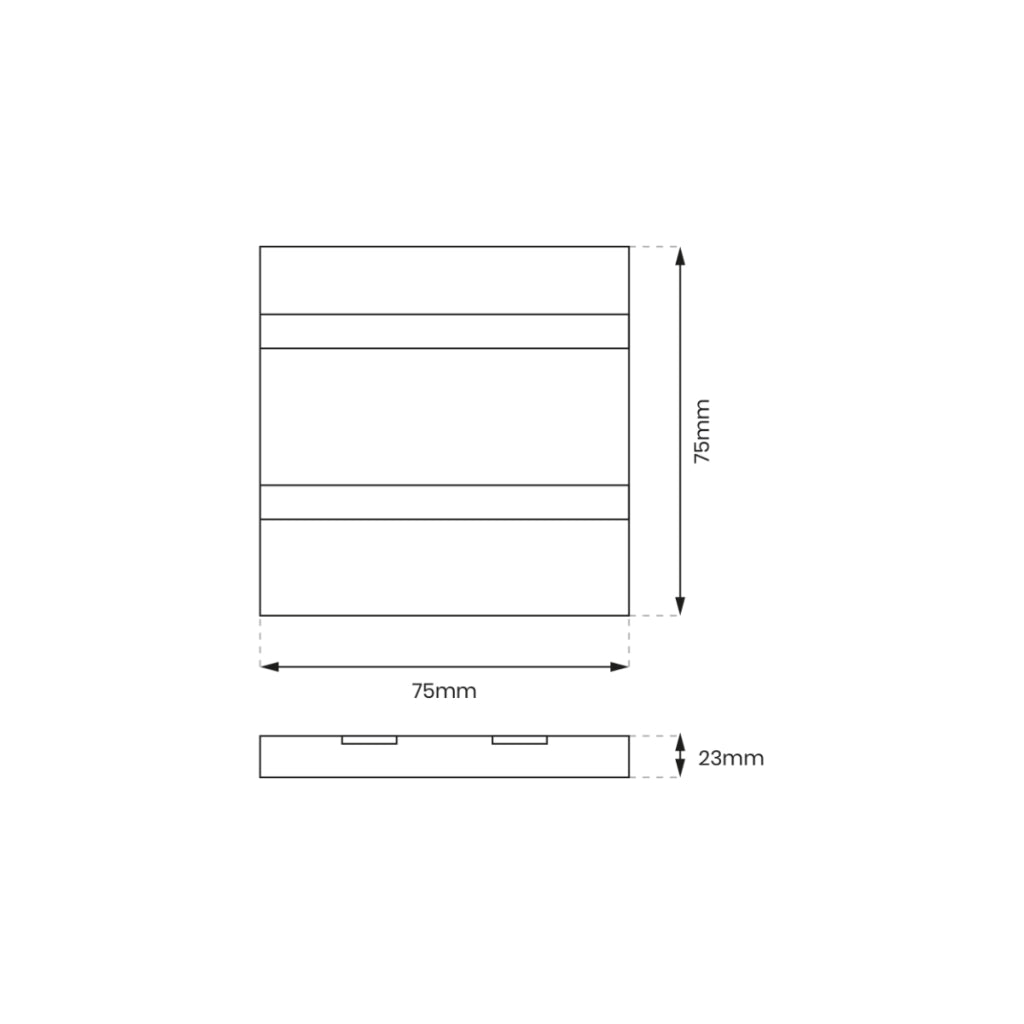 Segnapasso quadrato nero/bianco LED 0,6W 4000K Vox Eko-Light