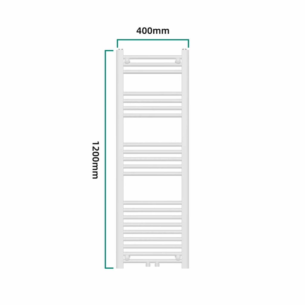 Radiatore scaldasalviette da bagno acciaio 120 x 40 cm bianco 03_0010413