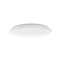 Plafoniera Moderna Giron Acciaio Bianco Luce Led Integrato 36W