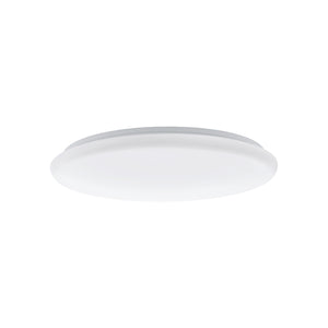 Plafoniera Moderna Giron Acciaio Bianco Luce Led Integrato 36W