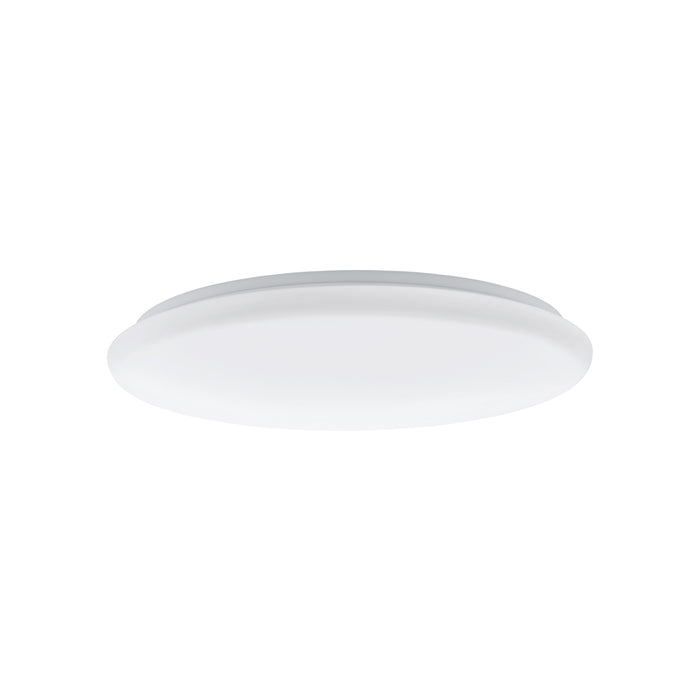 Plafoniera Moderna Giron Acciaio Bianco Luce Led Integrato 36W