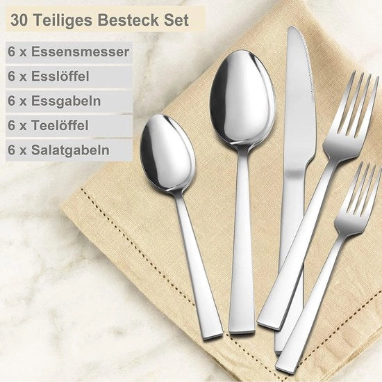 Set di accessori, lustra per specchio in acciaio inossidabile, resistente all'acqua del lavastoviglie / Salutare e duraturo 30 pezzi