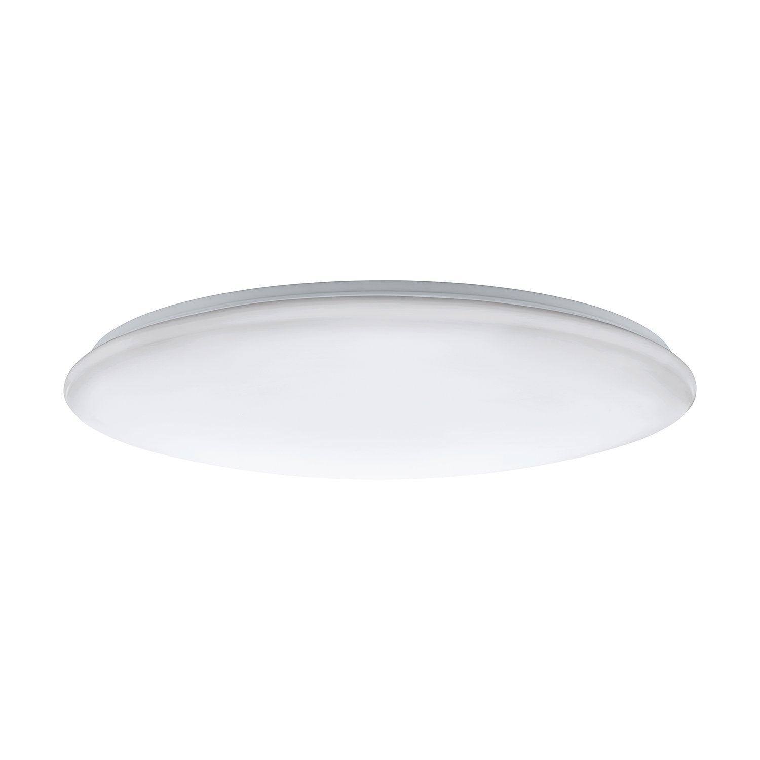 Plafoniera Moderna Giron Acciaio Bianco Luce Led Integrato 73W