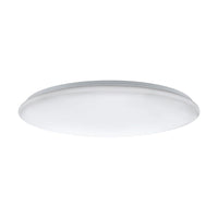 Plafoniera Moderna Giron Acciaio Bianco Luce Led Integrato 73W