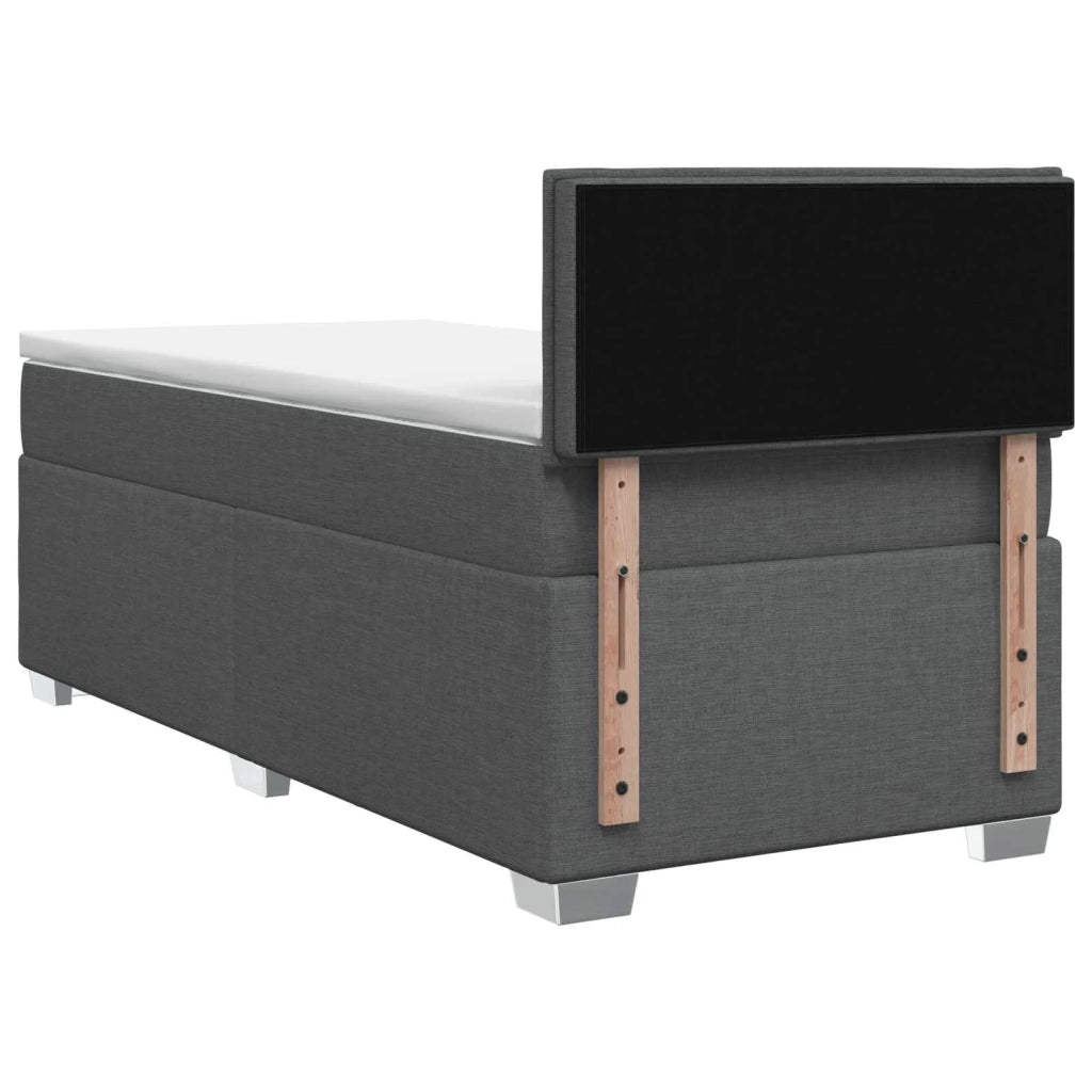 Letto box spring con materasso Grigio Scuro 90 x 200 cm Tessuto 3450398