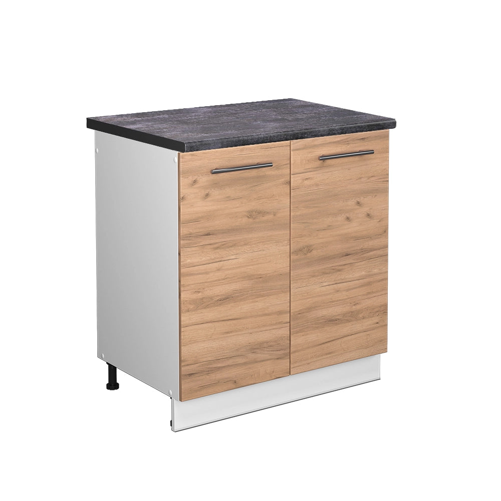 Mobile lavello cucina Fame-Line Rovere dorato/Bianco 80 cm, PL Antracite Vicco