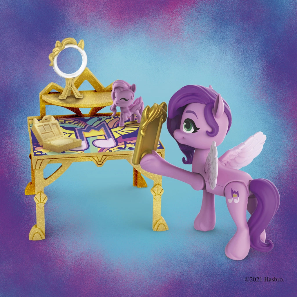 My Little Pony: Una Nuova Generazione, Royal Room Reveal di Princess Pipp Petals, Pony da 7,5 cm, Giocattolo rivelato da