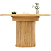 Tavolo da pranzo allungabile con cassetti - per sala da pranzo - in MDF - naturale