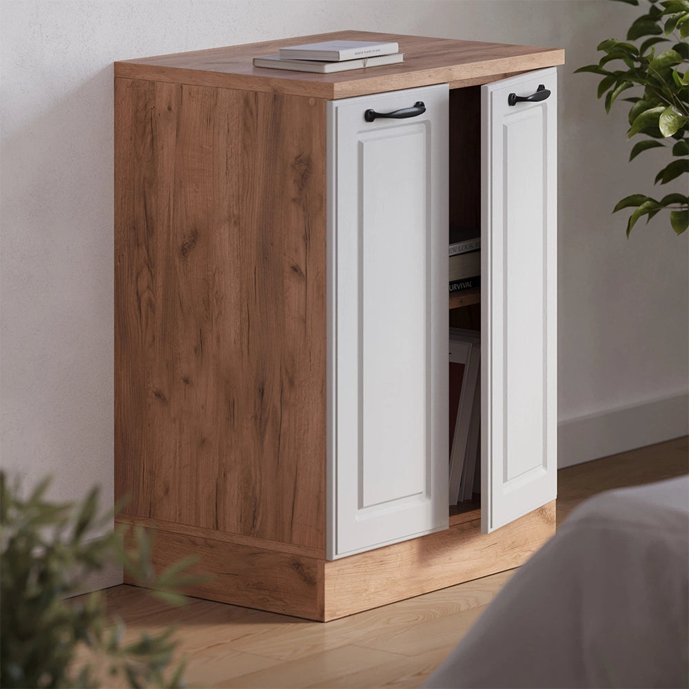 Mobile per mansarda Rion Bianco rustico/Rovere dorato 60 x 83.8 cm senza inclinazione con 2 ante Vicco