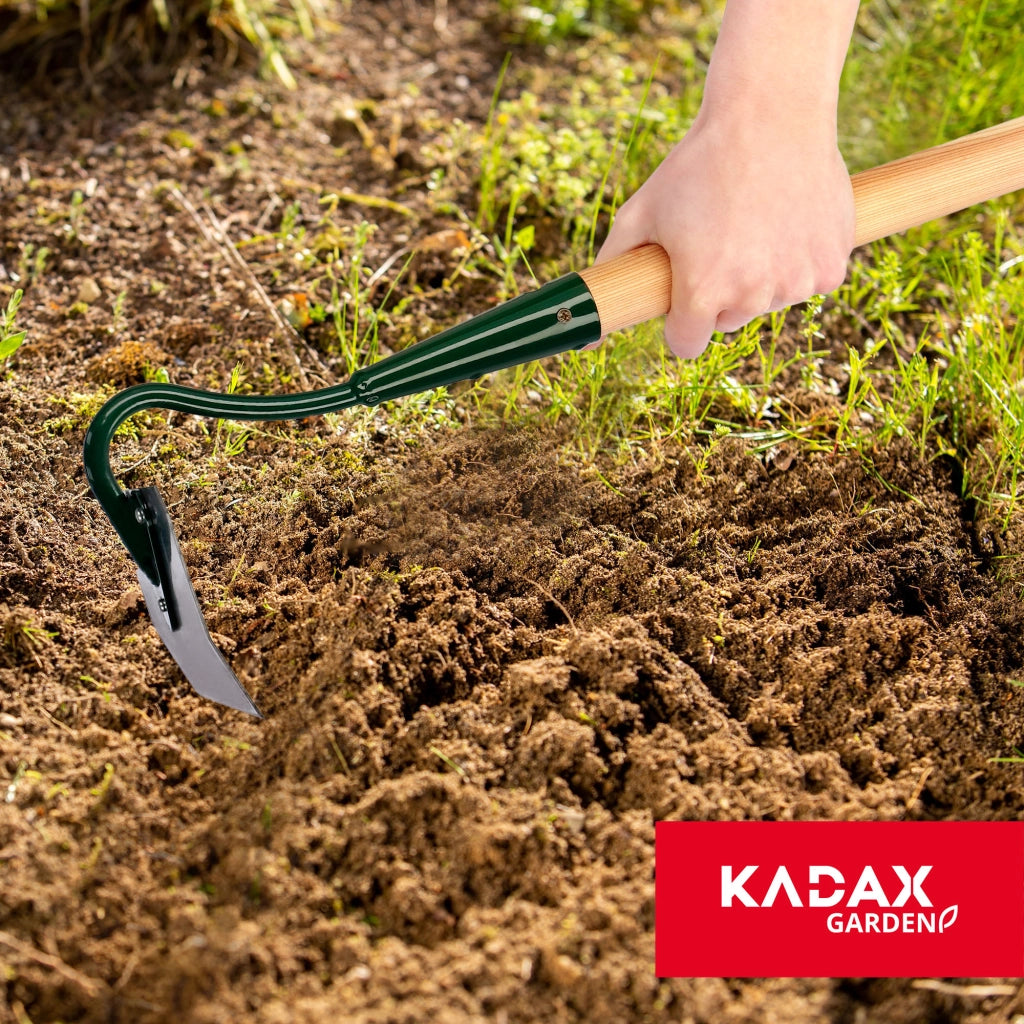 Zappa da giardino KADAX per estirpare le erbacce, lama da 16 cm, lama indurita da 125 cm.