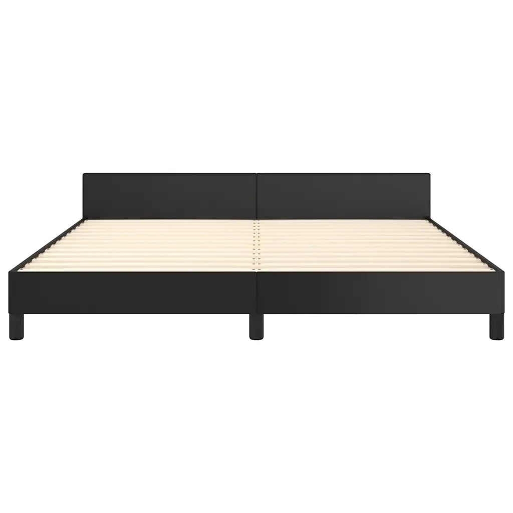 Giroletto con Testiera senza Materasso Nero 180x200 cm 347513