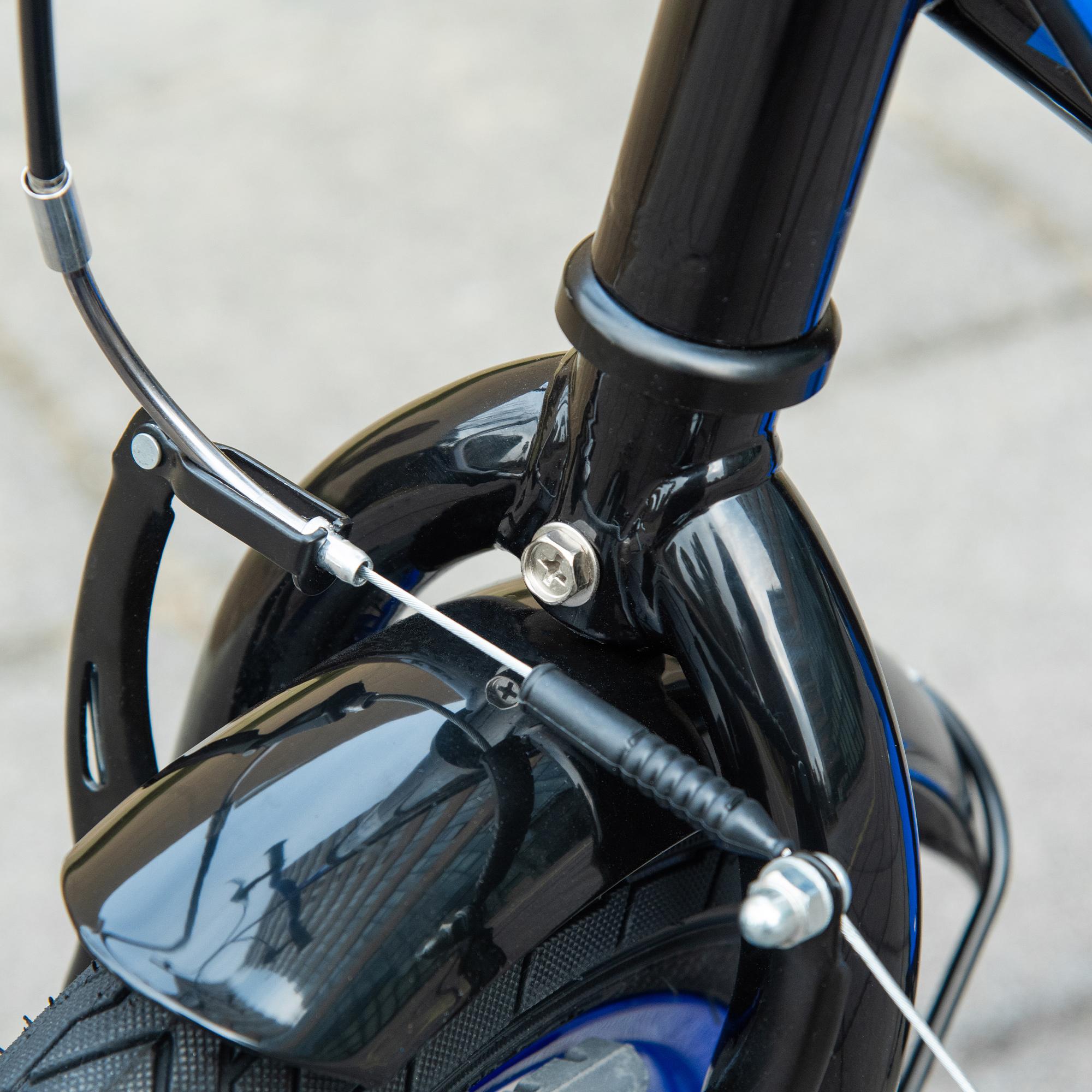 Monopattino per Bambini 118x55,5x85-100,5 cm Doppio Freno Blu