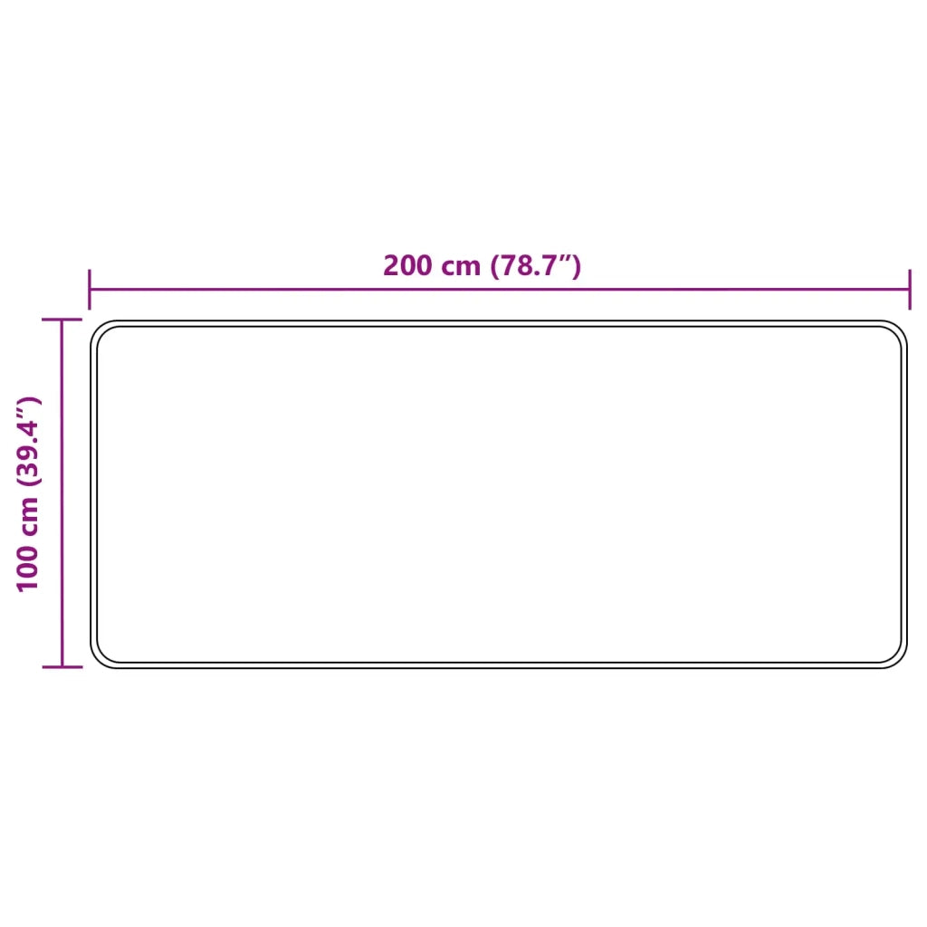 Runner Tappeto MARSA Multicolore 100 x 200 cm Poliestere e PVC