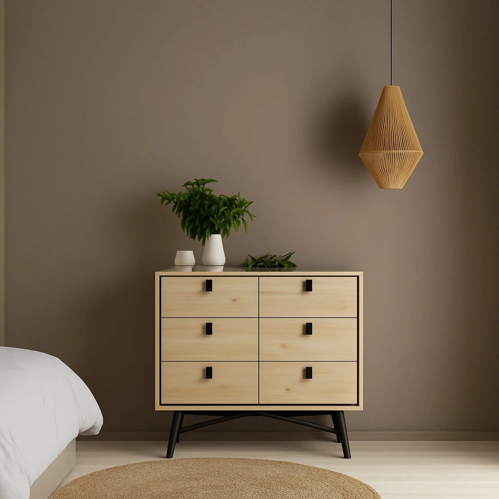 Credenza Maka, Buffet da soggiorno, Madia da salotto, Dispensa da cucina, 102x40 h95 cm, Rovere