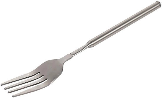 Vanga Uittrekbare - Materiale Inox - Lunghezza Manico 22,1-64,6 cm - Adatta per Barbecue e Diner - Ideale per Dessert - Set di Cucina