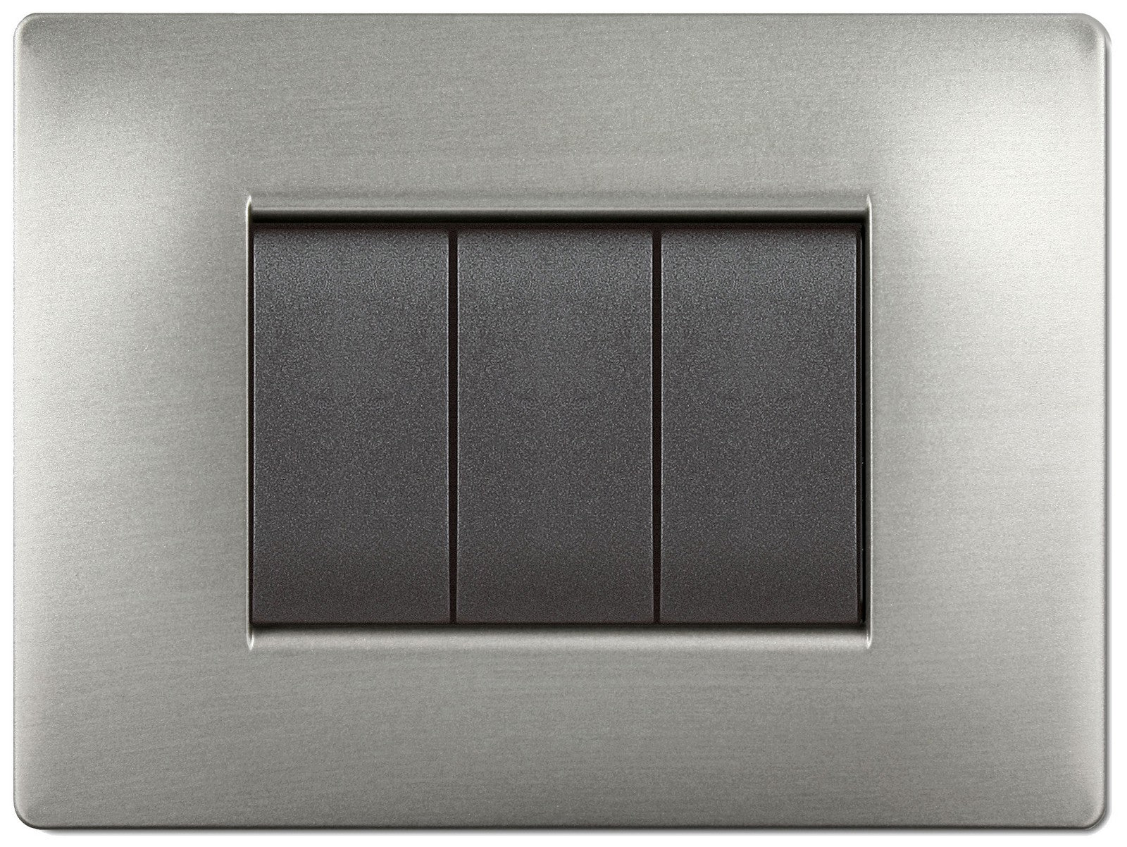 placca life q modello living acciaio satinato 4 posti cod:ferx.97548