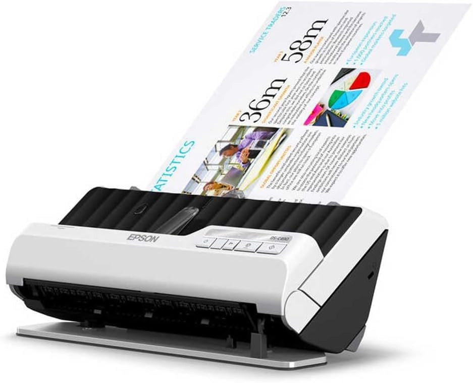Scanner DS-C490 Scansione di Alta Precisione per Documenti e Foto, Velocità Rapida di Scansione, Connessione Wireless, Facile da Usare e Ottimizzato per la Gestione dei Documenti