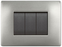 placca life q modello living acciaio satinato 7 posti cod:ferx.97549