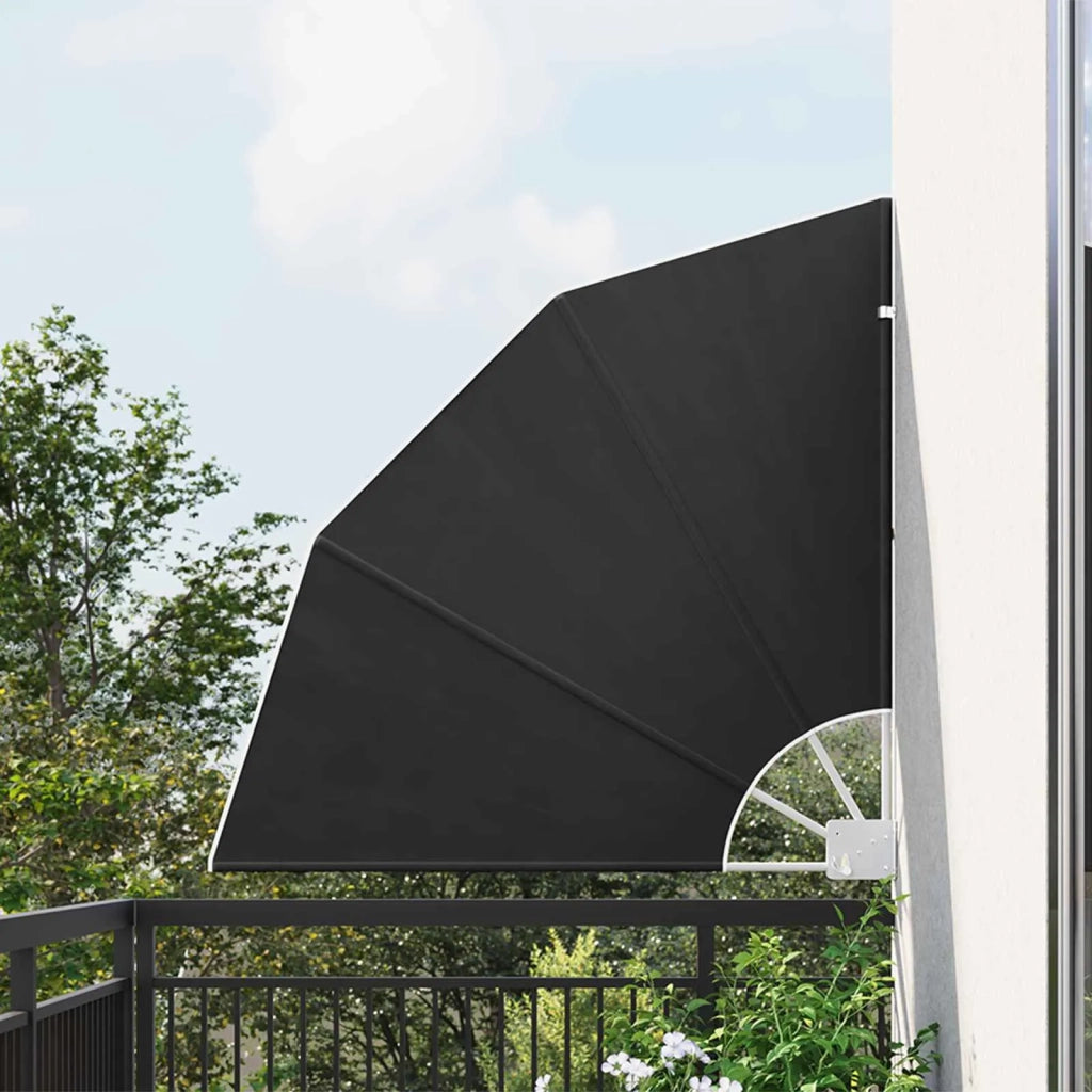 Schermo di Privacy per Balcone 115 x 115 cm Poliestere Nero 42000908