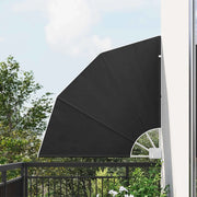 Schermo di Privacy per Balcone 115 x 115 cm Poliestere Nero 42000908