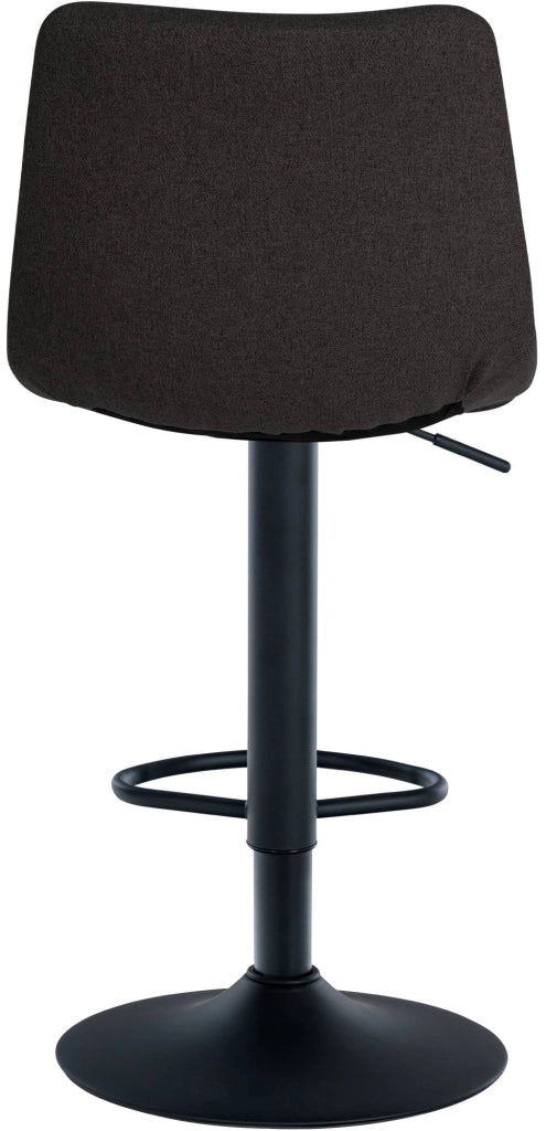 Sgabello Jerry in tessuto nero,nero