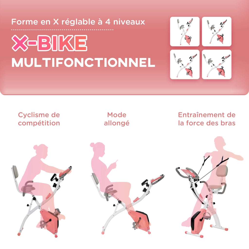 Bicicletta da camera pieghevole ¨C Zephmum ¨C Acero, rosa, bianco