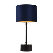 Lampada da tavolo lampada da scrivania metallo flanella nero rame e blu E14 39 cm 03_0002511