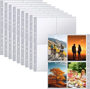 Set di 100 buste trasparenti con 4 contenitori per foto e cartoline, formato A4, ideale per la protezione delle foto e dei documenti