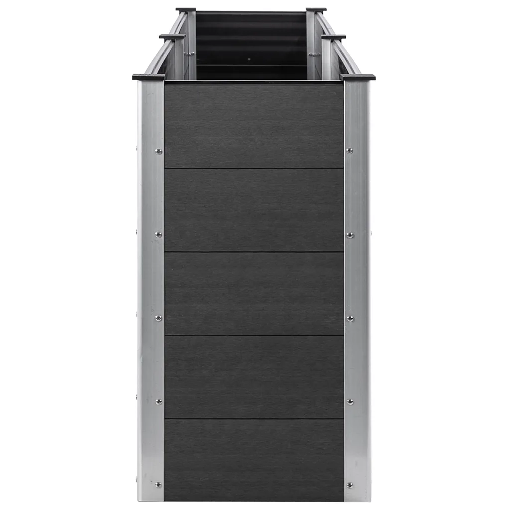 Fioriera Rialzata da Giardino 200x50x91 cm in WPC Grigio 318096