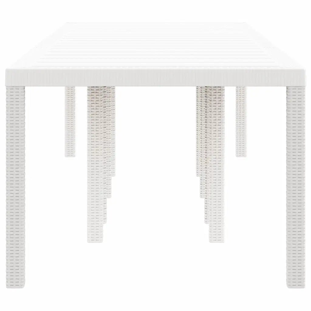 Tavolo da Giardino Bianco 300 x 100 x 73 cm polyrattan