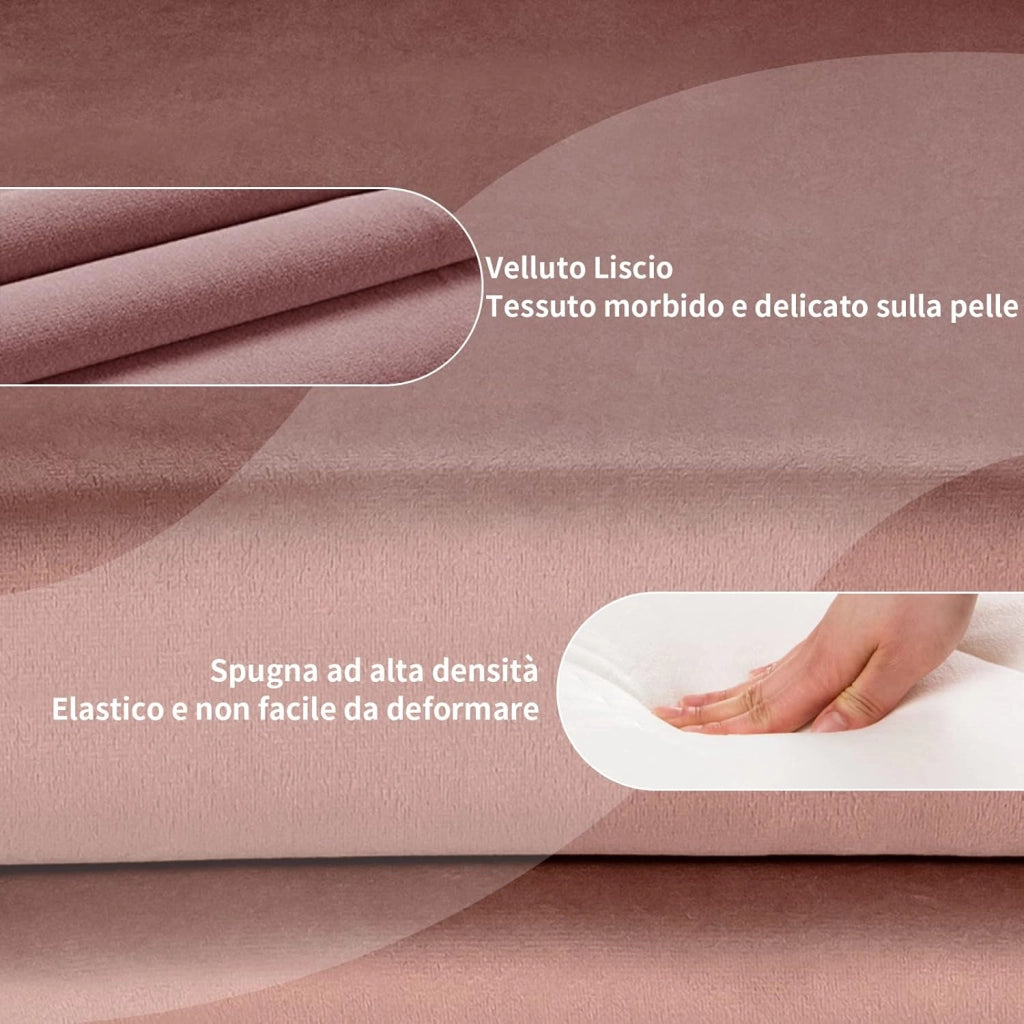 Sgabelli da Bar Girevole in Velluto, Sgabelli Cucina Moderni Design Alte con Schienale, Sedia Rotondo Regolabile in Altezza, con Braccioli, per Cucina Ufficio Bar (Rosa)