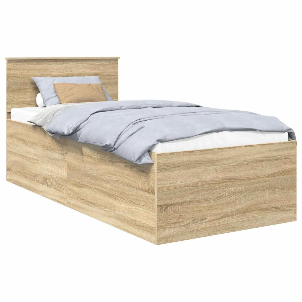 Struttura del letto Rovere Sonoma 75 x 190 cm Legno multistrato
