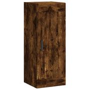 Armadietto a Muro | Mobile a Parete Rovere Fumo 34,5x34x90 cm in Legno Multistrato