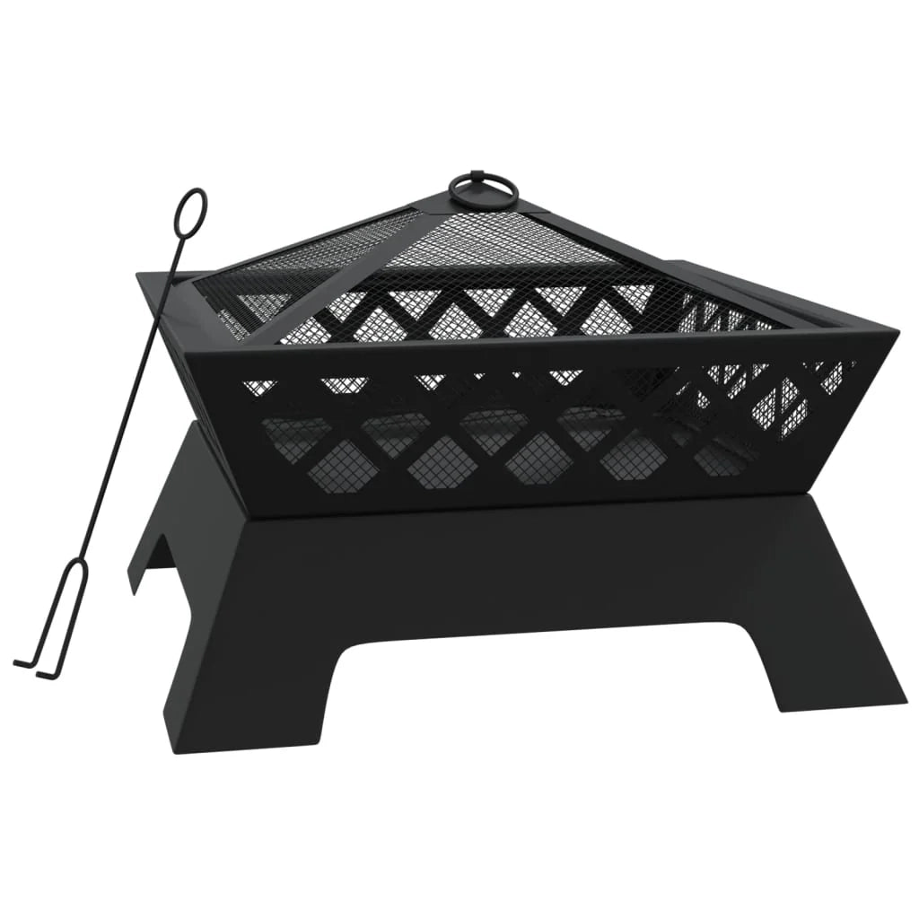 Braciere con attizzatoio 50 cm XXL acciaio 02_0006027