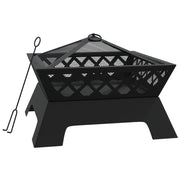 Braciere con attizzatoio 50 cm XXL acciaio 02_0006027
