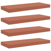 4 pz Scaffale da parete | Ripiano a parete | Mensola a parete Rosso 60 x 23 x 4 cm Legno multistrato