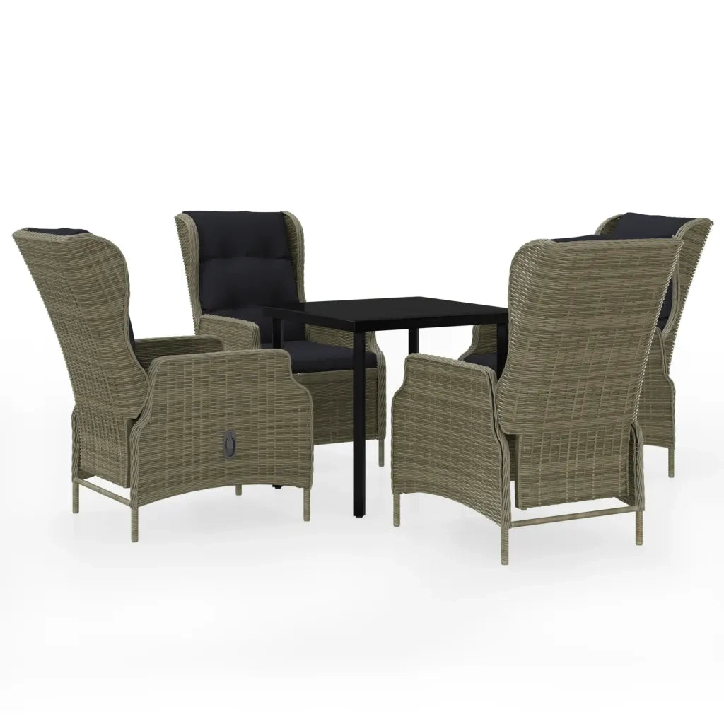 Set Mobili da Pranzo per Giardino 5 pz Marrone cod mxl 43669