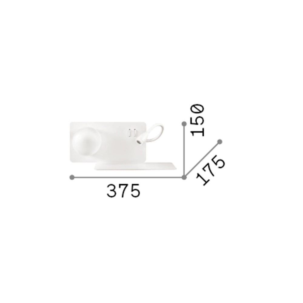 Applique Moderna Book-2 Metallo Bianco 2 Luci 3W 3000K Luce Calda