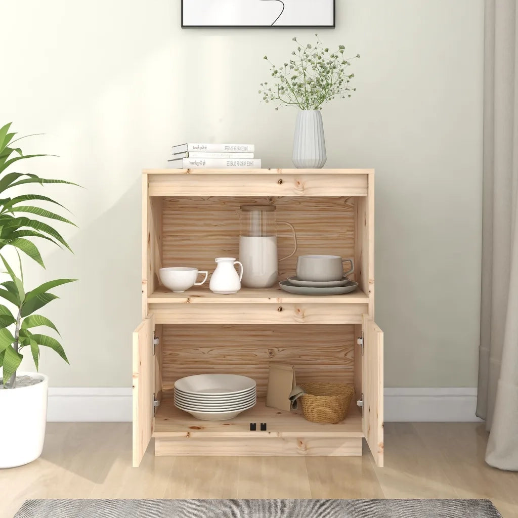 Credenza | Madia | Buffet da pranzo | Armadio da pranzo 60x34x75 cm in Legno Massello di Pino
