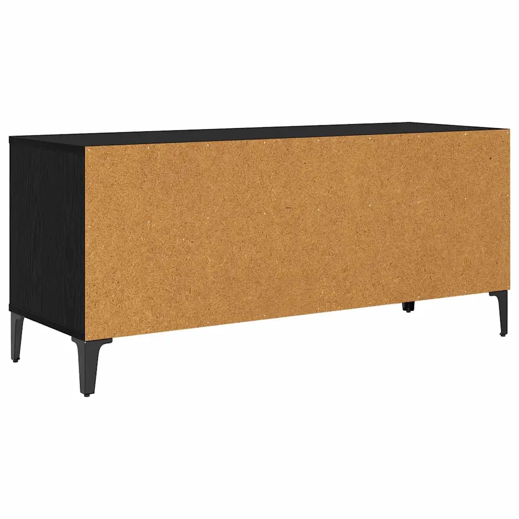 Mobile TV con cassetto-Credenza TV-Console TV Rovere Nero 100 x 34,5 x 44,5 cm 121905
