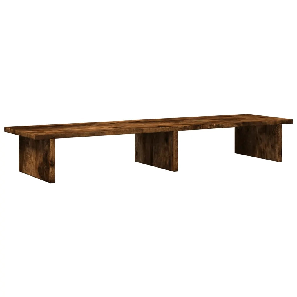 Supporto per Monitor Rovere Fumo 100x27x15 cm in Truciolato 854710