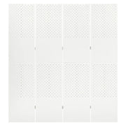 Paravento a 4 Pannelli Bianco 160x180 cm in Acciaio 335899