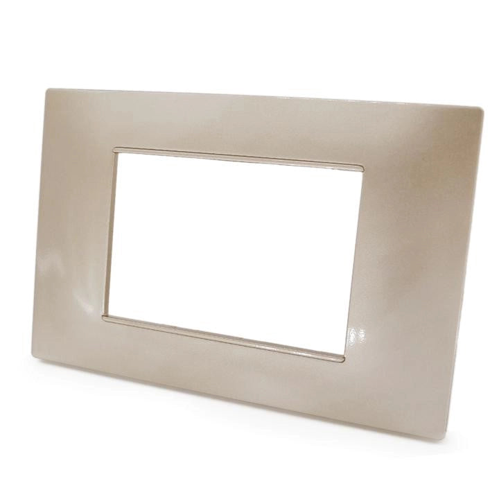 PLACCA 3F CHAMPAGNE MAPAM 6003-13 3P COMP V/PLANA Compatibile VIMAR PLANA