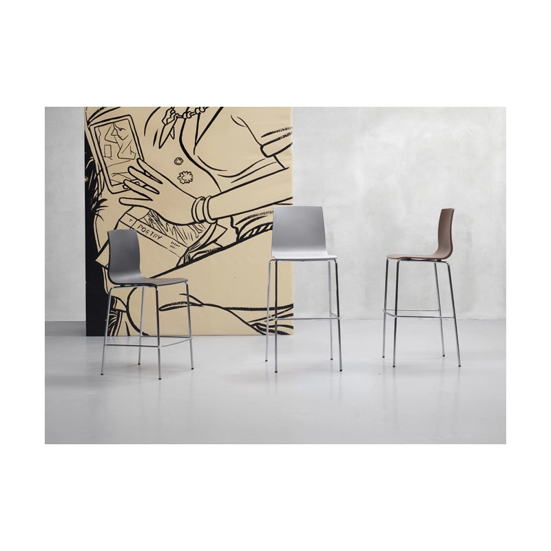 SET DUE SGABELLI ALICE HT 65CM TECNOPOLIMERO MADE IN ITALY SCAB DESIGN - Antracite 81