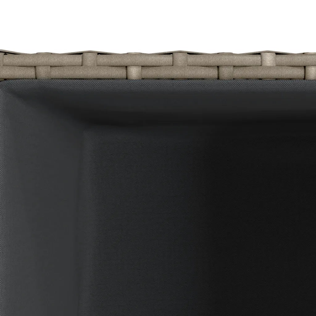 vidaXL Fioriere da Giardino 2 pz Grigie 30x30x60 cm in Polyrattan