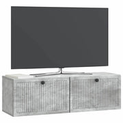 Mobile TV da Muro | Armadietto TV | Mobile Porta TV Grigio Cemento 98 x 31 x 30 cm